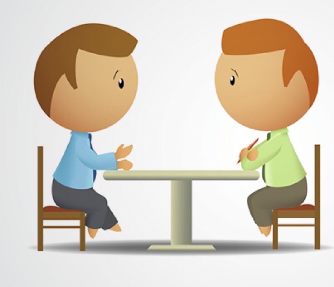 Идти друг напротив друга. Человечки за столом. Разговор двух человечков. Два человека беседуют за столом. Два человечка.